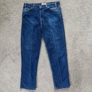 Vtg. 90's Levi's 540 Relaxed Fit Men's Med. Dark Wash Brown Tab Jeans Size 38x32